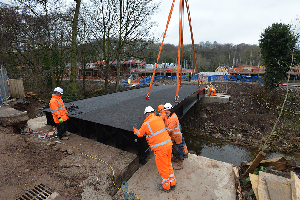 Beaver Bridges vehicle bridge installation