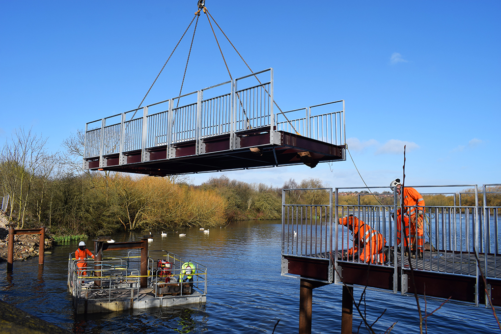 Cool Oak Lane Bridge installation, Barratt London| Delivery & Installation | Beaver Bridges