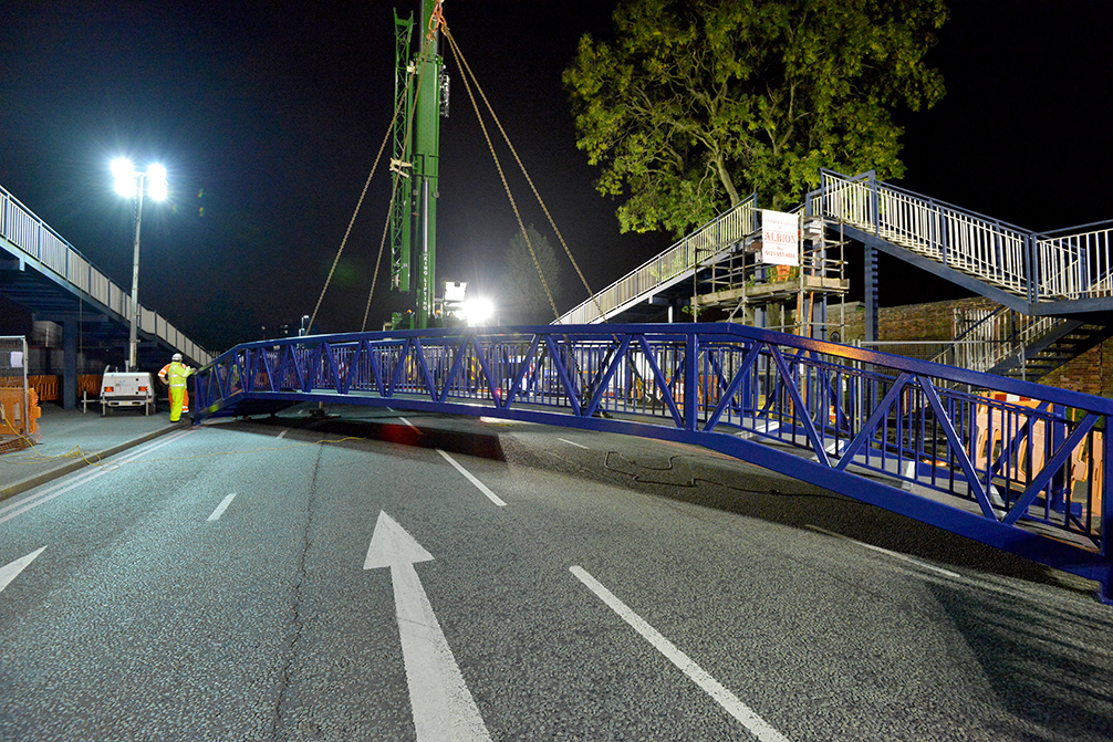 West Bromwich Bridge installation | Delivery & Installation | Beaver Bridges