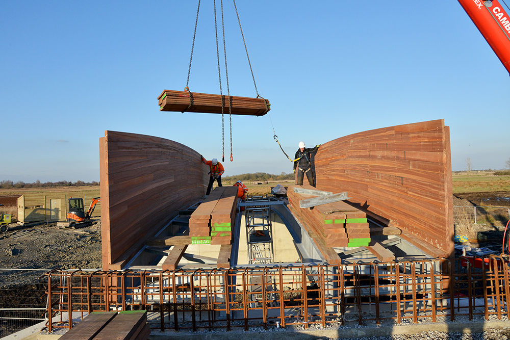 Harrison Drove Livestock Bridge installation | Delivery & Installation | Beaver Bridges