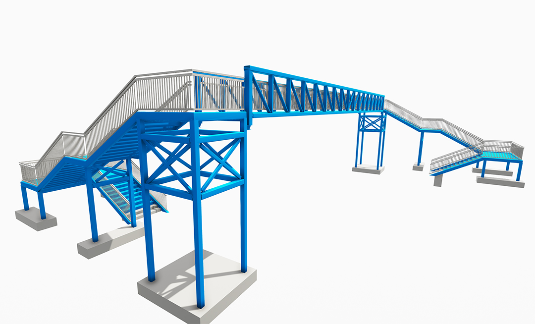 Pedestrian 3D Bridge Drawing | Bridge Design | Beaver Bridges