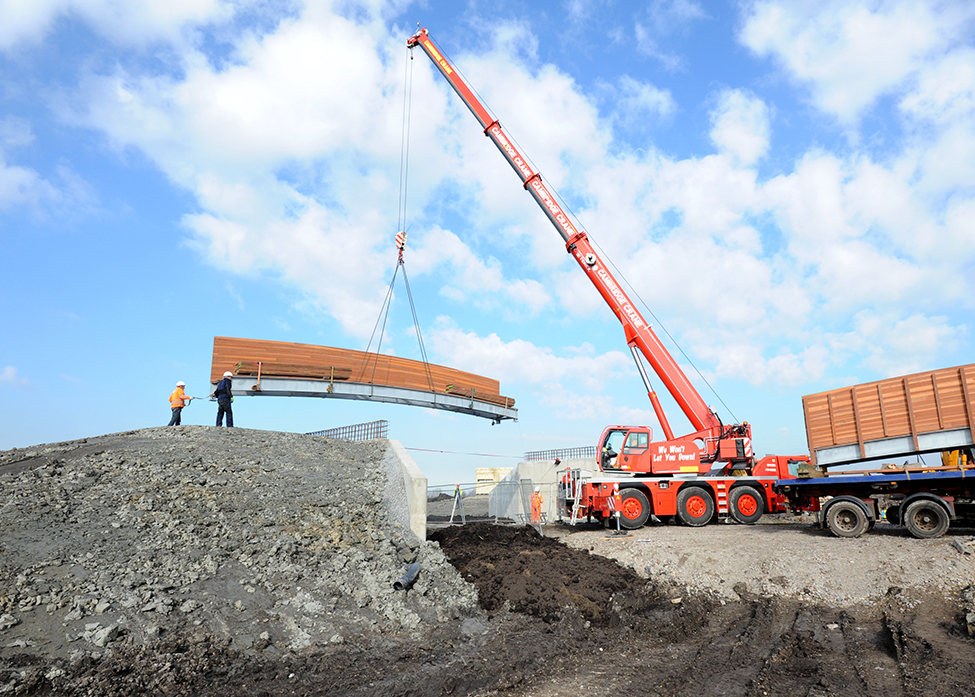 Harrison Drove Livestock bridge construction | Steel Bridges | Beaver Bridges